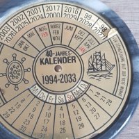 Стар календар бронз и мрамор от 1994 до 2033година, снимка 3 - Други ценни предмети - 37690675