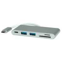 Cardreader Четец на карти, SD/Micro SD, USB-C, 2xU3.2, PD, SS300259, снимка 1 - Карти памет - 38511465