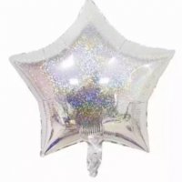 Звезда холограмен бляскав балон фолио фолиев хелий или въздух парти рожден ден, снимка 1 - Други - 33394431