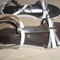 Дамски кожени  ниски сандали  Sono Italiana Shoes, снимка 1 - Дамски ежедневни обувки - 26311823