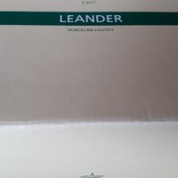 сервиз за кафе Чешки порцелан антикварен от завода LEANDER от 1907 година, фин бежов порцелан, снимка 12 - Сервизи - 34718433