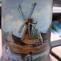 Холандска рисувана чаша от цинк, снимка 2 - Декорация за дома - 43312971