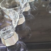 Антикварни рядки емски кристални 24% чаши за ликър/ракия Peill Glaser Германия, снимка 8 - Чаши - 40404632