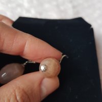 Сребърни обеци 925 с естествени камъни  , снимка 2 - Обеци - 38335972