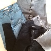 Три чифта дънки за слабо момиче, н.34, нови, снимка 1 - Детски панталони и дънки - 42970816