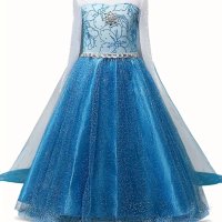 Рокля на Елза Замръзналото кралство с аксесоари , снимка 3 - Детски рокли и поли - 43290737
