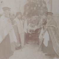 огромна снимка картон покойник помен опело 1927 , снимка 2 - Колекции - 43116339