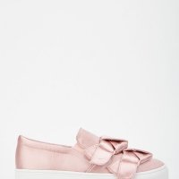 Розови сатенени обувки, снимка 2 - Дамски ежедневни обувки - 26648077