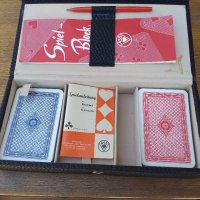 Кожена кутия за  3 тестета карти, снимка 5 - Карти за игра - 28648118