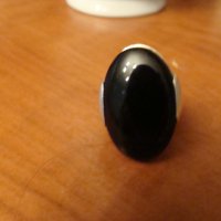 Внушителен сребърен пръстен с естествен оникс , снимка 4 - Пръстени - 26591300