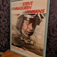 Постер на филма Le Mans със Steve McQueen, 24h LE Mans, grand prix, classic movie, Art +рамка IKEA , снимка 2 - Екшън - 34750656