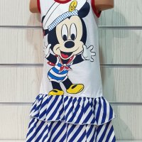 Нова детска моряшка рокля с трансферен печат Мики маус, снимка 6 - Детски рокли и поли - 29030051