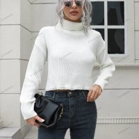 Дамски шикозен къс пуловер, 3цвята - 023, снимка 8 - Блузи с дълъг ръкав и пуловери - 43245814