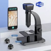 Дигитален Wi-fi микроскоп 5 Mp, 2000Х, 2 обектива, USB към компютър, Led осветление , снимка 10 - Ремонт на телефони - 39123661