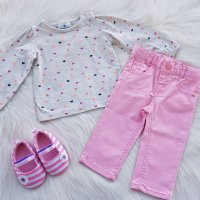 Дънки блузка и буйки за бебе 6 месеца , снимка 7 - Комплекти за бебе - 35292988