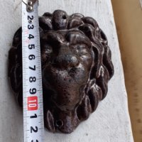 Лъвска глава апликация от чугун, снимка 6 - Антикварни и старинни предмети - 39908555