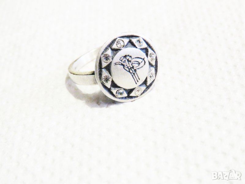 стар сребърен пръстен, стар османски сребърен пръстен с тугра, тура, турски пръстен сребро, снимка 1