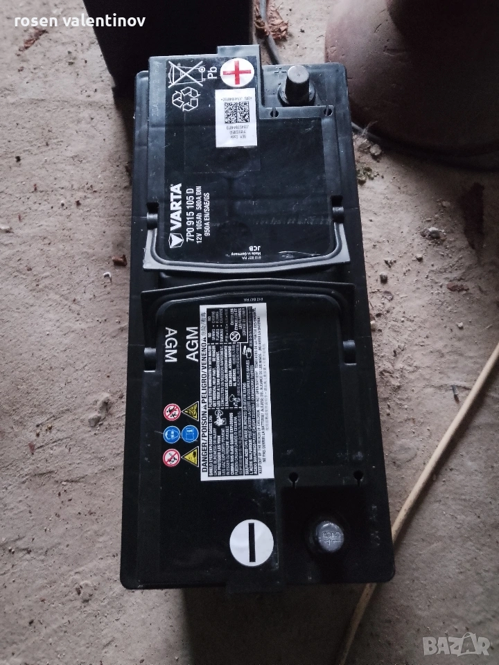 Акомулатор Varta AGM 105 ah, снимка 1