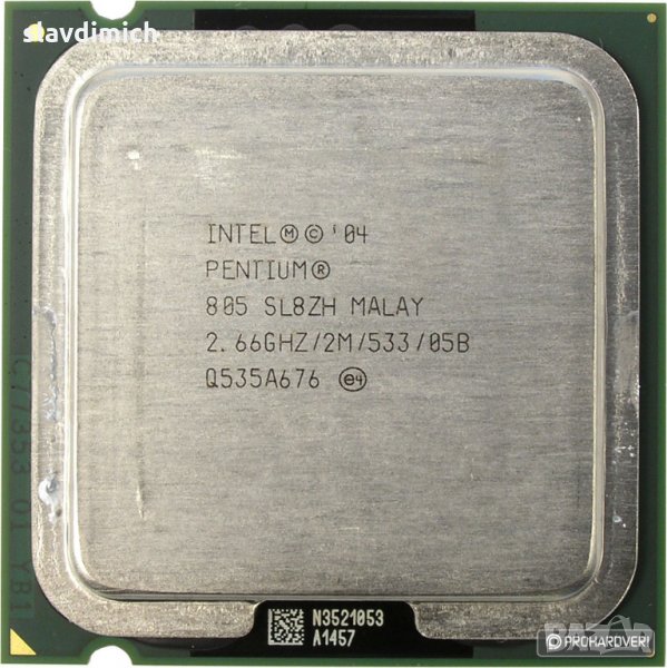 Процесор Intel® Pentium® D Processor 805 2M Cache, 2.66 GHz, 533 MHz сокет 775, снимка 1