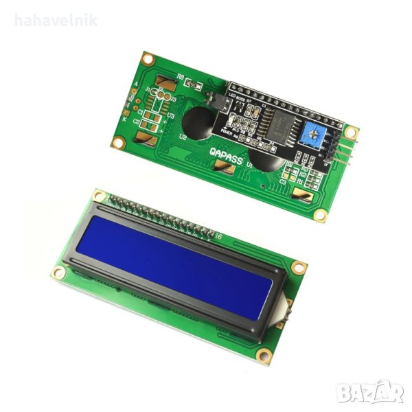 Дисплей LCD 1602 16x2  с I2C модул за LCD2004 20x4 I2C Display Module HD44780 Ардуино Arduino , снимка 1