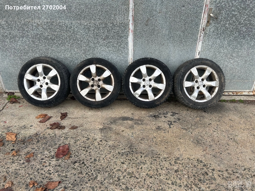 Джанти за Пежо 4х108 16 цола с добри гуми, снимка 1