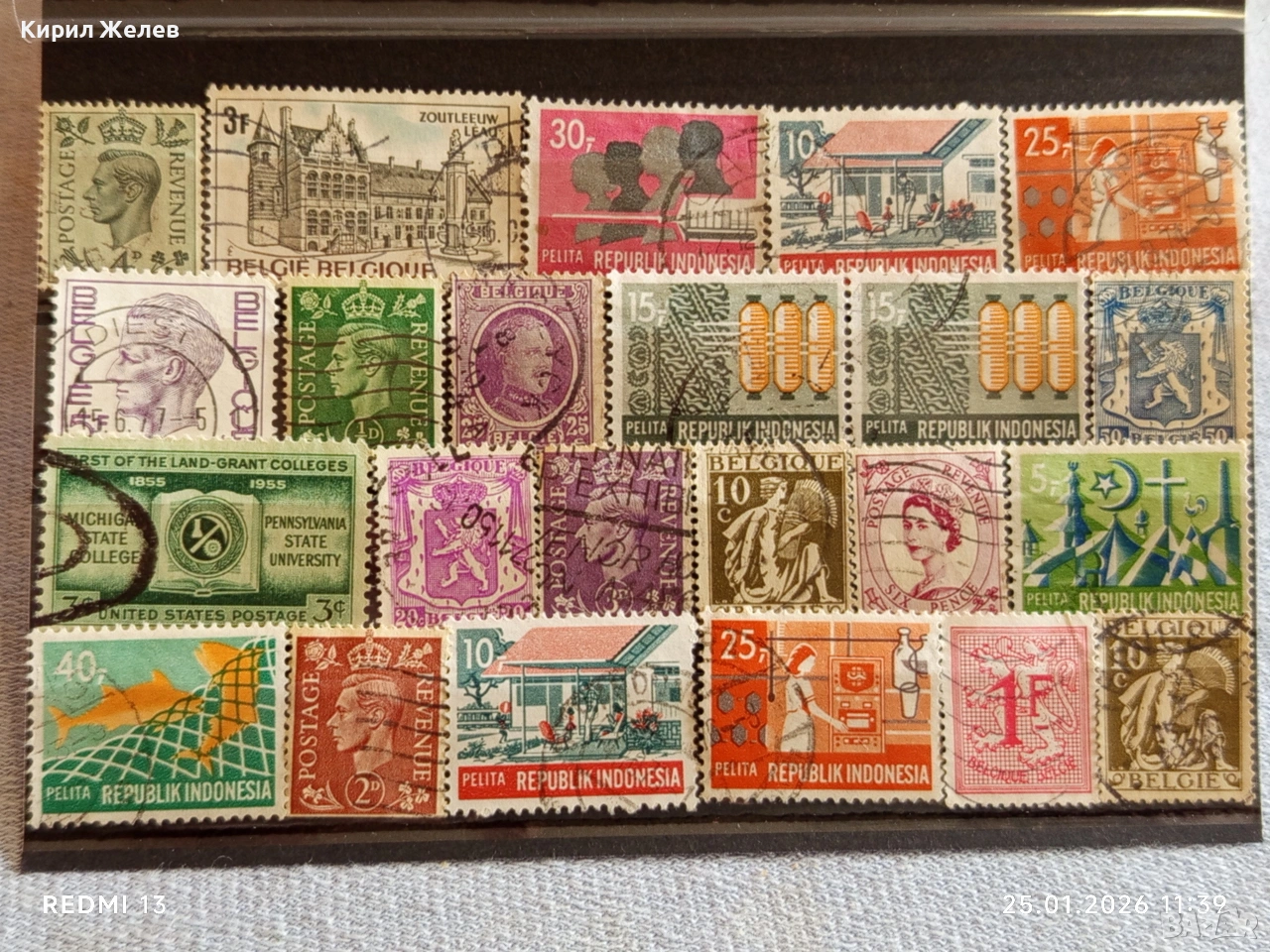 Стари пощенски марки от цял свят смесени БЕЛГИЯ, АМЕРИКА, ИНДОНЕЗИЯ за КОЛЕКЦИЯ ДЕКОРАЦИЯ 51566, снимка 1