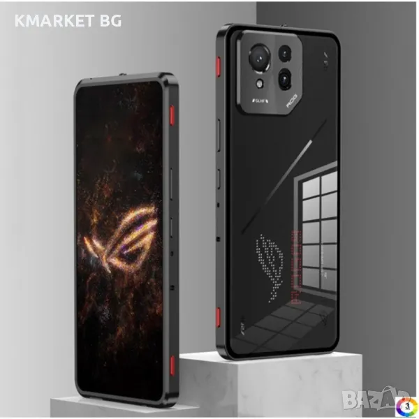 Asus ROG Phone 9 Pro 5G / Asus ROG Phone 9 5G Удароустойчив Калъф Metal Frame с Магнит 360 Градуса З, снимка 1