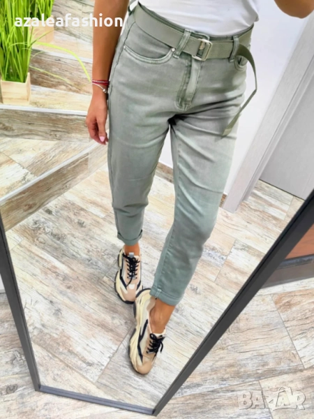 Стилни дънки с колан, снимка 1