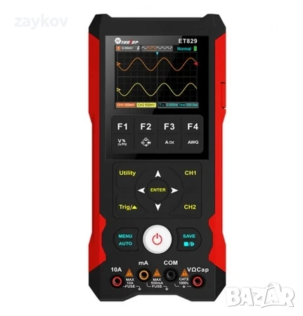 Tooltop ET829 3-в-1 двуканален 80MHz цифров осцилоскоп, снимка 1
