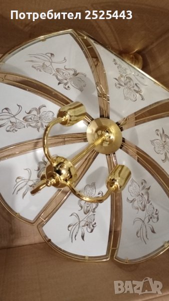 Абажур (полилей) - метален със 7 стъкла, снимка 1
