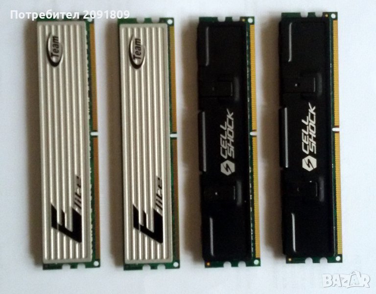 RAM DDR2 4x1GB/800 MHz с охладители, снимка 1