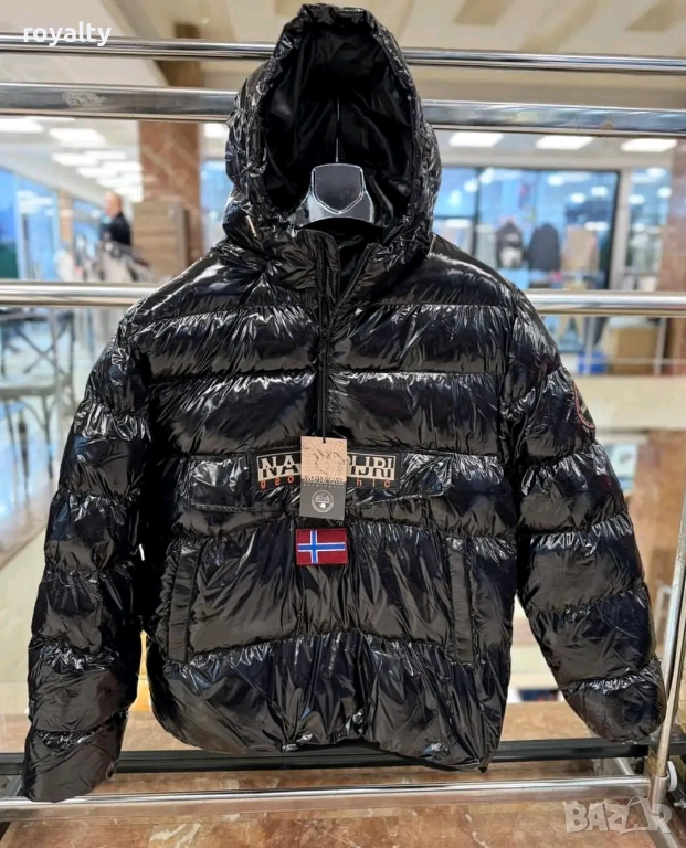 Черен Лак Мъжко Зимно Яке , снимка 1