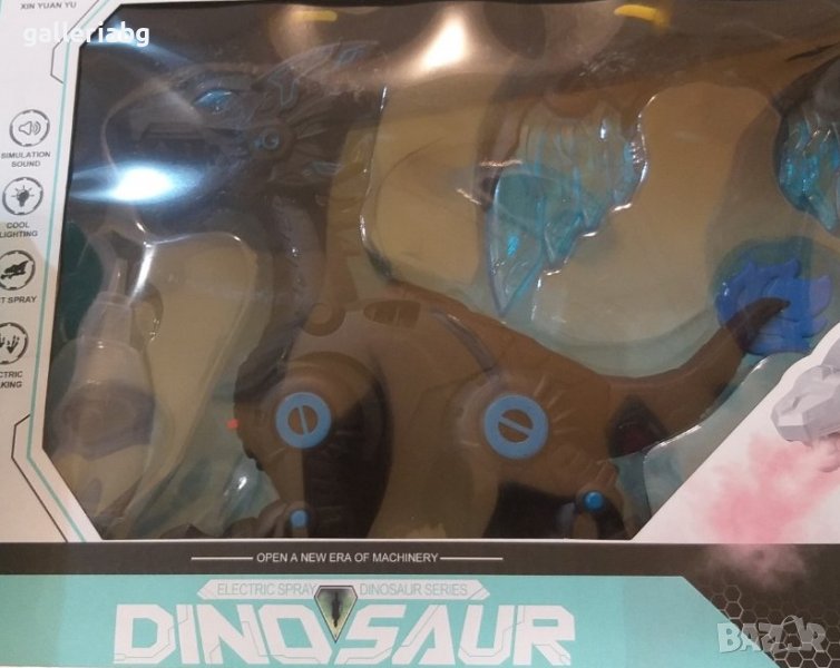 Електрически динозавър със звук и светлина + дим от устата , снимка 1