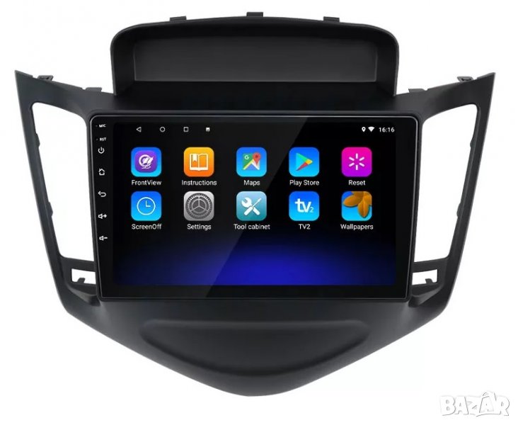 Мултимедия, Двоен дин, за Chevrolet Cruze, с екран, Навигация, плеър, 9“ дисплей, Android, Шевролет, снимка 1