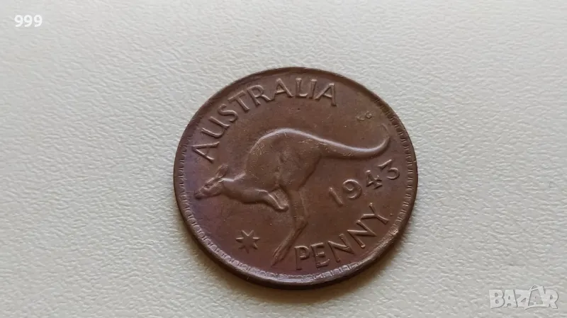 1 пени 1943 Австралия, снимка 1