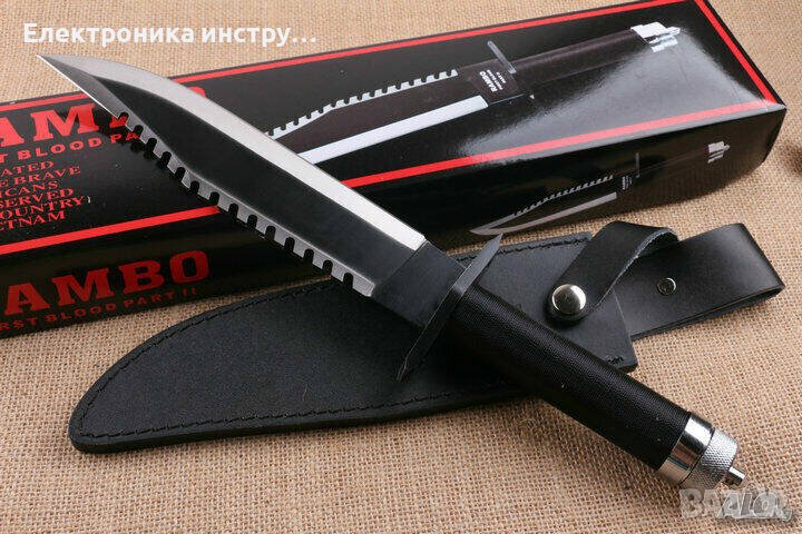 Нож RAMBO Първа кръв част II с комплект за оцеляване, снимка 1