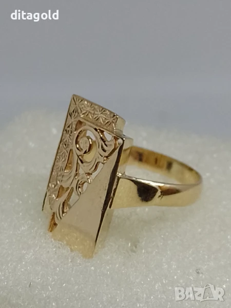 Нов 14К златен пръстен, класически български модел, 4.60 гр цена 660 лв, снимка 1