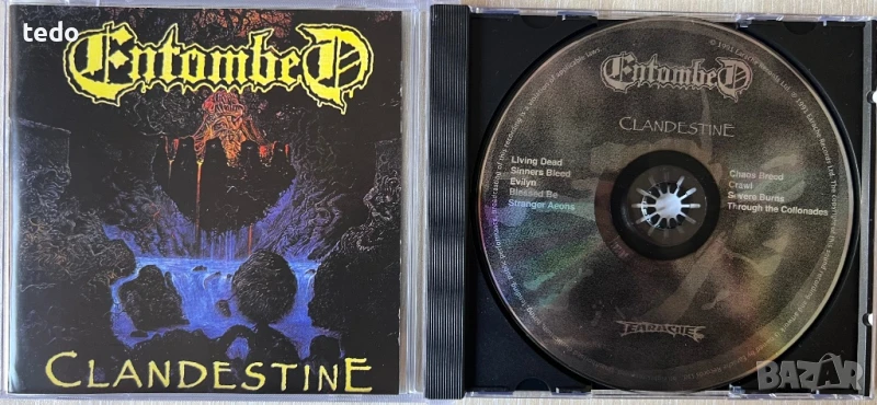 Entombed - Clandestine  ( Repress) , снимка 1