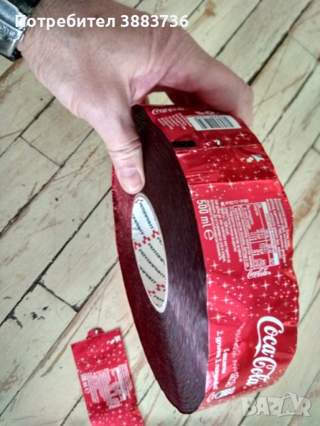 Ролка с панделки Кока Кола 1000 бр.КОЛЕДА украса, снимка 1