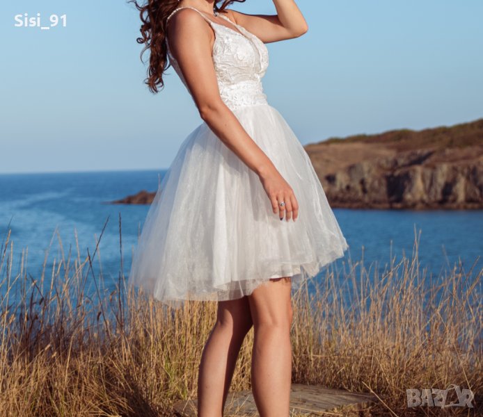 Бяла рокля / Булчинска рокля / Рокля за бал / Рокля за подписване / Рокля за моминско, снимка 1