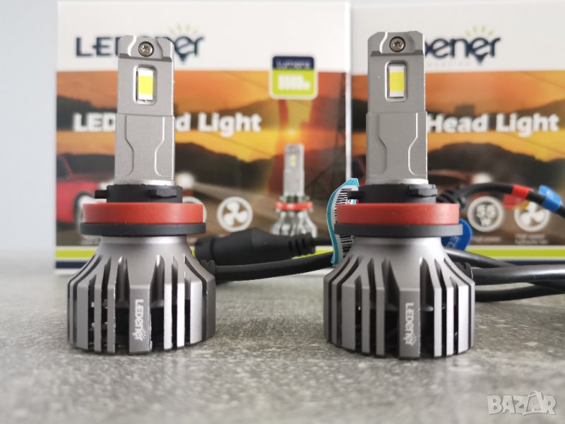 Диодни крушки за фарове CANBUS, Н1 H7  НВ3 Н11 Н4 DC9-32V 55W 9000LM 6500K, снимка 1