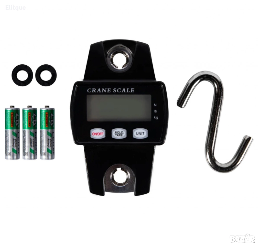 Ръчен електронен кантар LCD с кука до 300кг, снимка 1