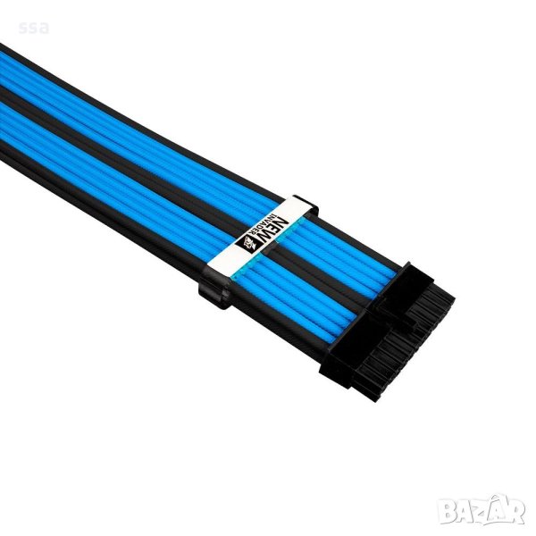 1stPlayer комплект удължителни кабели Custom Modding Cable Kit Black/Blue - ATX24P, EPS, PCI-e - BBL, снимка 1