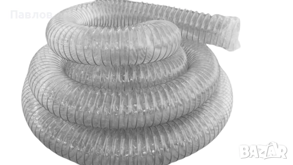 Полиуретанов маркуч за аспирация, дървообработващи и обезпрашаващи машини, пелетни горелки и др., снимка 1