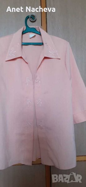 Жакет дамски с бродерия без копчета , снимка 1
