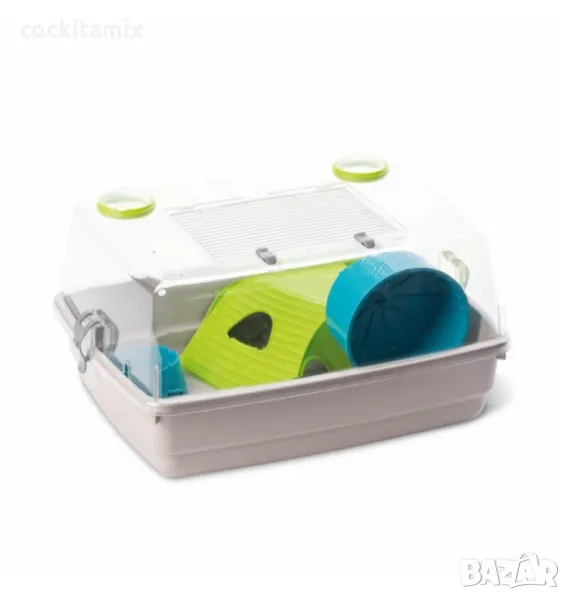 Клетка за гризачи Джуниор делукс сив - 42 / 34 / 22 см, снимка 1