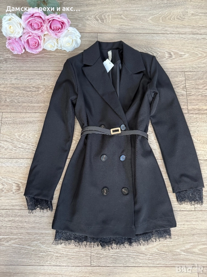 Рокля с дантела и колан , снимка 1