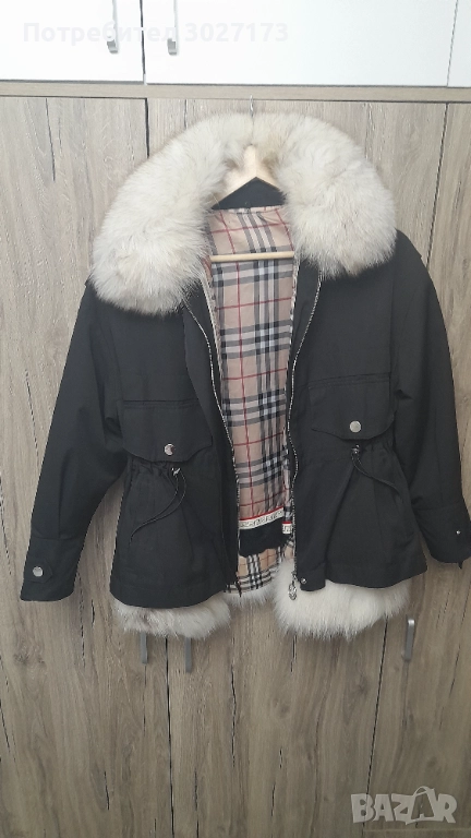 Дамско яке с естествен пух , снимка 1