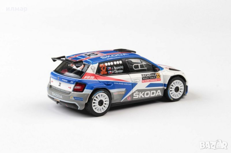 Skoda Fabia III R5 (2015) Rallye Monte-Carlo 2018 -Колекционерски модел в мащаб: 1:43, снимка 1