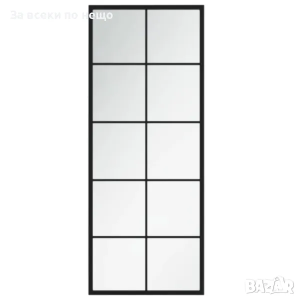 Огледало за стена, черно, 100х40 см, метал Код P469, снимка 1